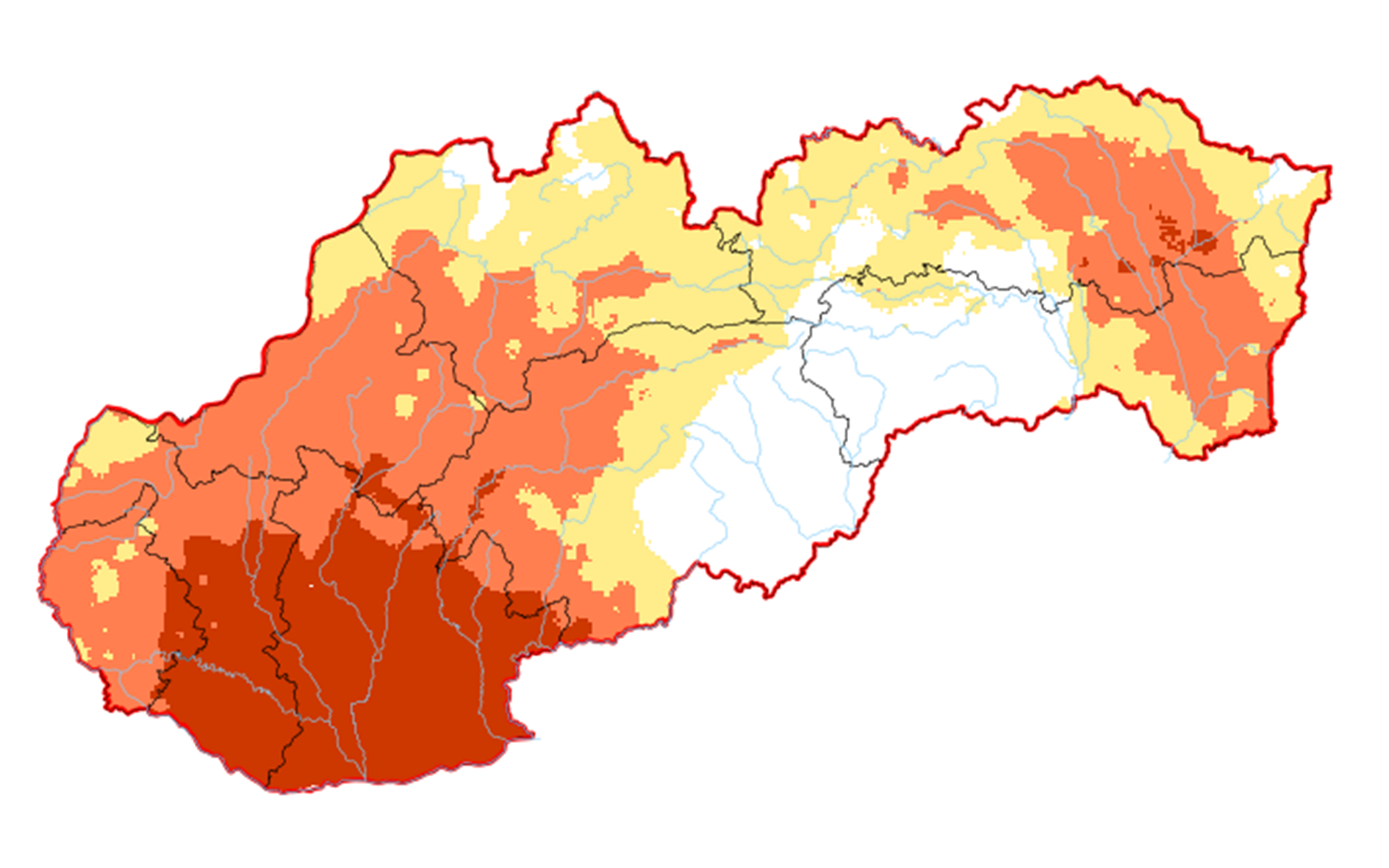 We still observe a deepening of the drought, especially in western Slovakia