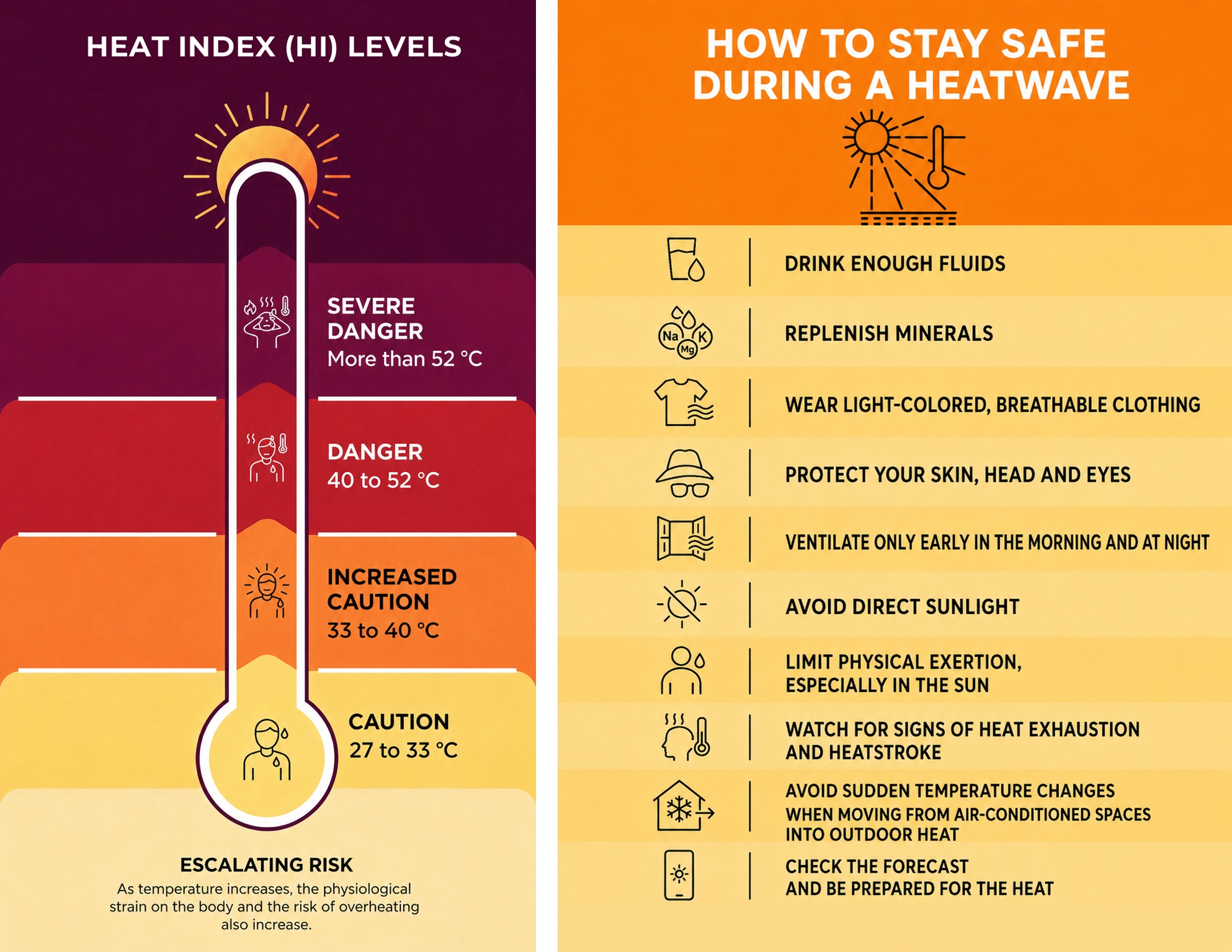 Heat Index levels